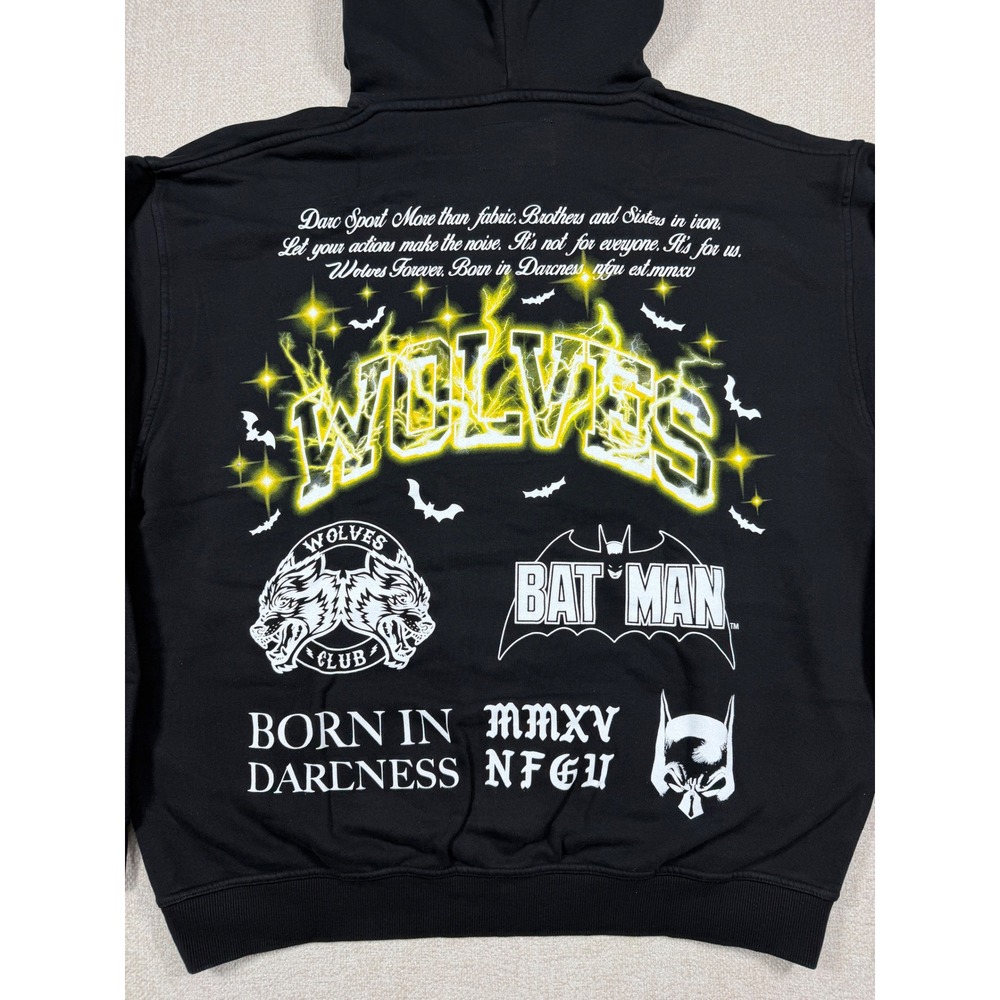 Batman x Darc Sport Pierce Hoodie‎ Pigment Black Limited Edition Mens XL New